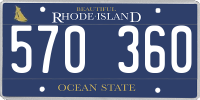 RI license plate 570360