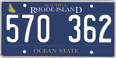 RI license plate 570362