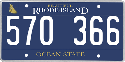 RI license plate 570366