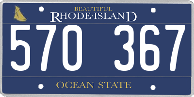 RI license plate 570367