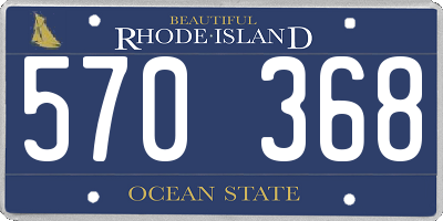RI license plate 570368