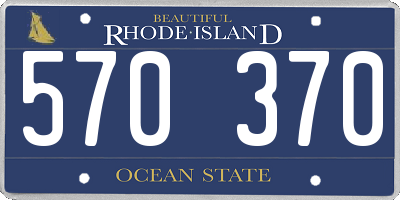 RI license plate 570370