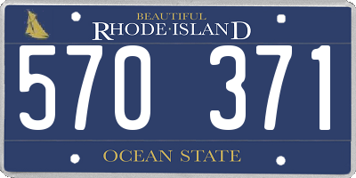 RI license plate 570371