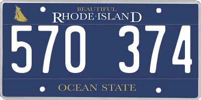 RI license plate 570374