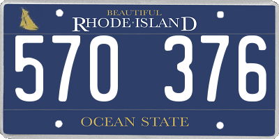 RI license plate 570376