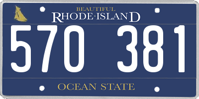 RI license plate 570381