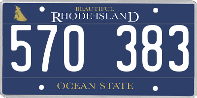 RI license plate 570383