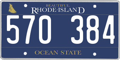RI license plate 570384