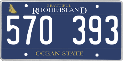 RI license plate 570393