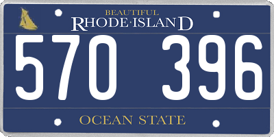 RI license plate 570396