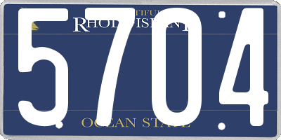 RI license plate 5704