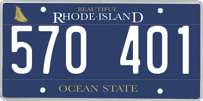 RI license plate 570401