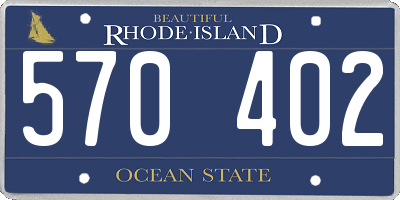 RI license plate 570402
