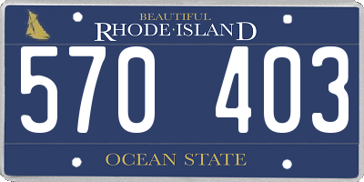 RI license plate 570403