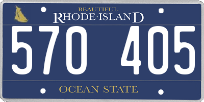 RI license plate 570405