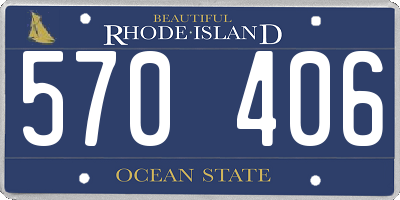 RI license plate 570406