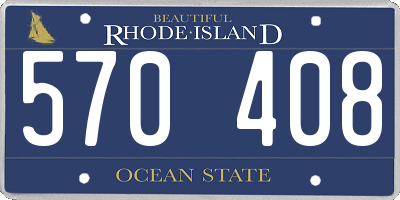 RI license plate 570408