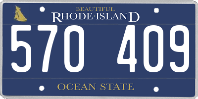 RI license plate 570409