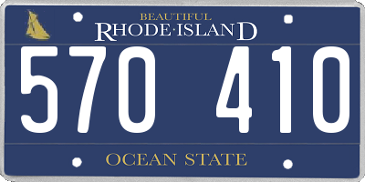 RI license plate 570410