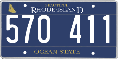 RI license plate 570411