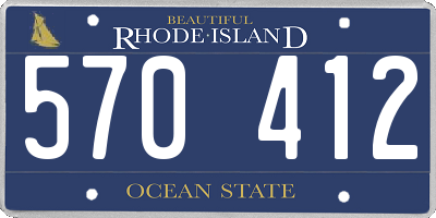 RI license plate 570412