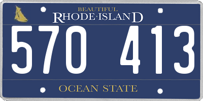 RI license plate 570413