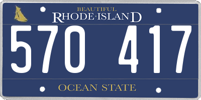 RI license plate 570417