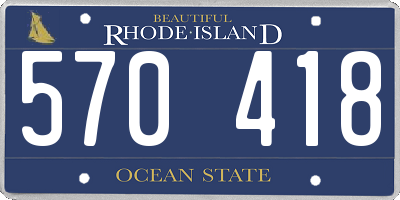 RI license plate 570418