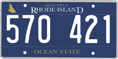 RI license plate 570421