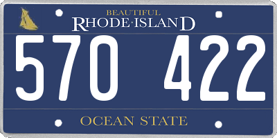 RI license plate 570422