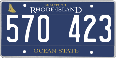 RI license plate 570423