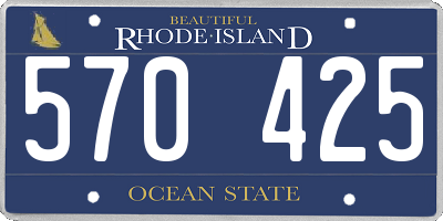 RI license plate 570425