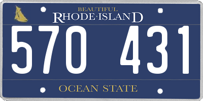 RI license plate 570431