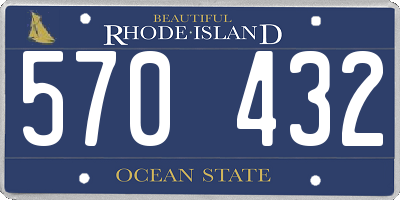 RI license plate 570432