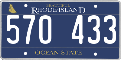 RI license plate 570433