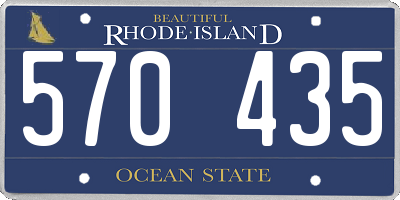 RI license plate 570435