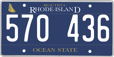 RI license plate 570436