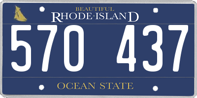 RI license plate 570437