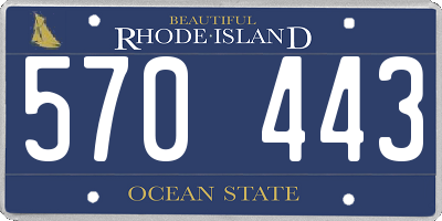 RI license plate 570443