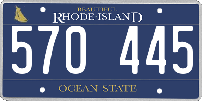 RI license plate 570445