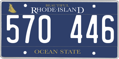RI license plate 570446