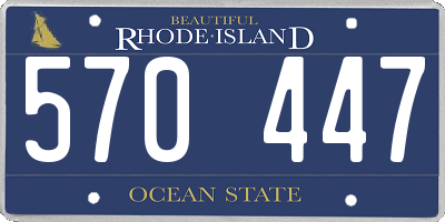 RI license plate 570447