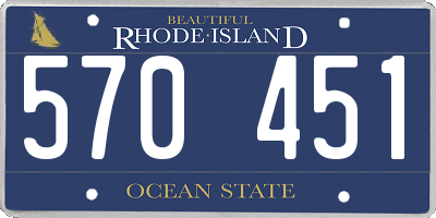 RI license plate 570451