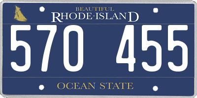 RI license plate 570455