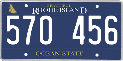 RI license plate 570456