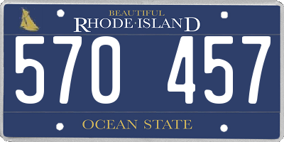 RI license plate 570457