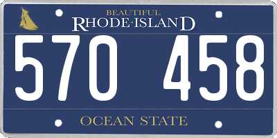 RI license plate 570458