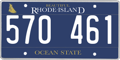RI license plate 570461