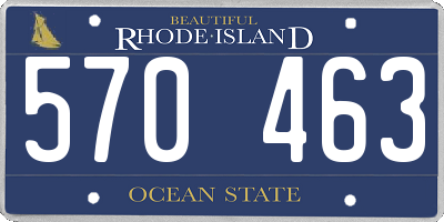 RI license plate 570463