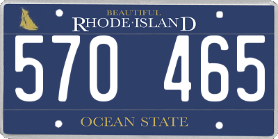 RI license plate 570465